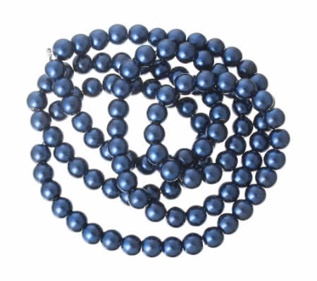 Snoertje Glasparel 8 mm Donker Blauw