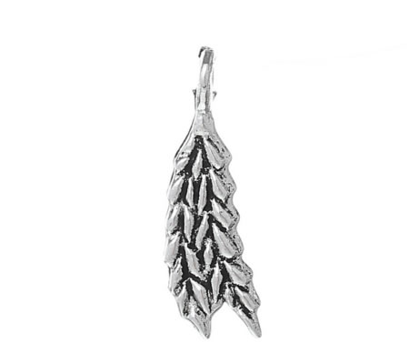 10 stuks mini bedeltjes Donker Zilver