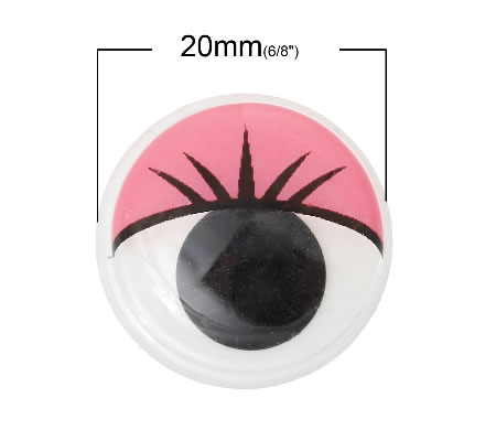1x Beweegbare poppen ogen 20 mm