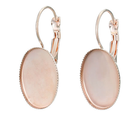 1 paar Cabochonhaakjes RoseGold