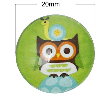 Glazen Cabochon Uiltje