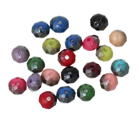 50 stuks acryl kraaltje facet 8 x 6 mm