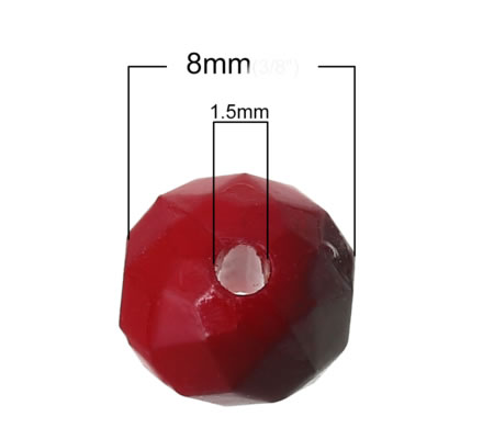 50 stuks acryl kraaltje facet 8 x 6 mm