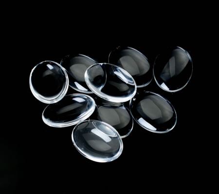 1x glazen cabochon 20 x 30 mm