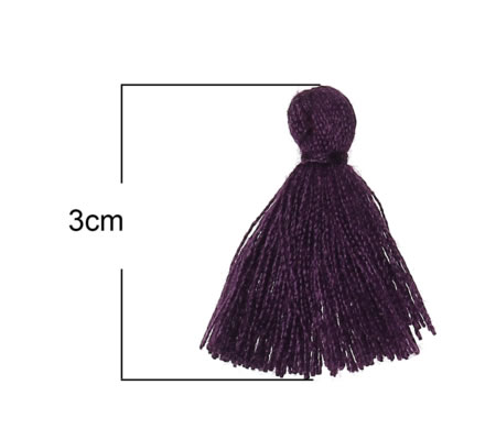 1x Kwastje Aubergine