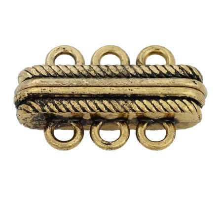 3-rij magneetslot oud goudkleurig
