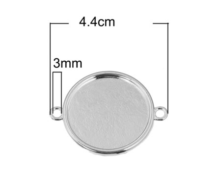 1x Connector 30 mm licht zilver