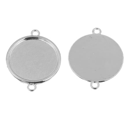 1x Connector 30 mm licht zilver