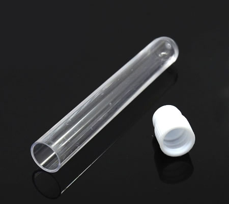 1x plastic buisje / witte dop