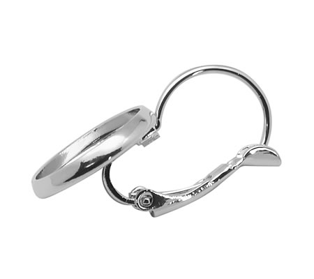 1 Paar Cabochon haakjes Donker Zilver