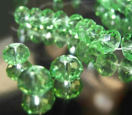 Snoertje 100 stuks Facet Licht groen