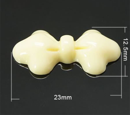 1x Strikje cabochon Zwart