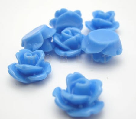 1x Cabochon Roosje Donker Lila