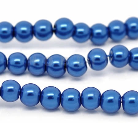 Snoertje Glasparel 8 mm Kobalt Blauw