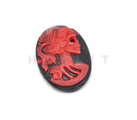 Camee Lady Skull Rood Zwart