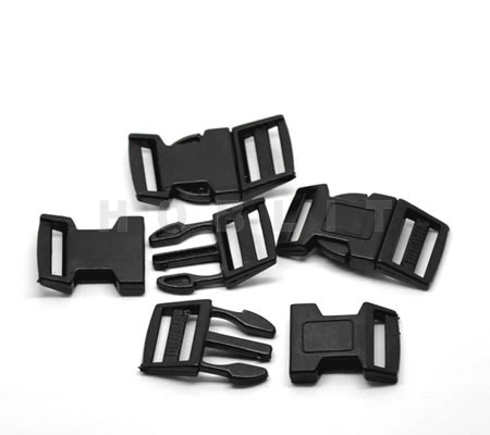 1x Kunststof Survival Buckle Zwart 