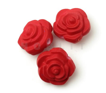 1x Mat Bloemkraaltje Rood