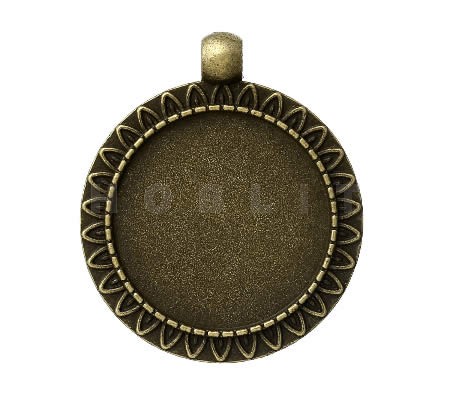 Cabochon houder Bronskleurig 25 mm