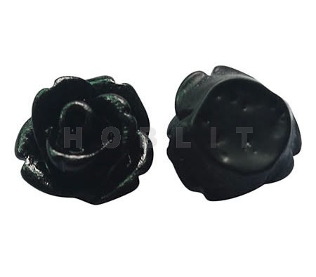 1x Roosje Cabochon Zwart