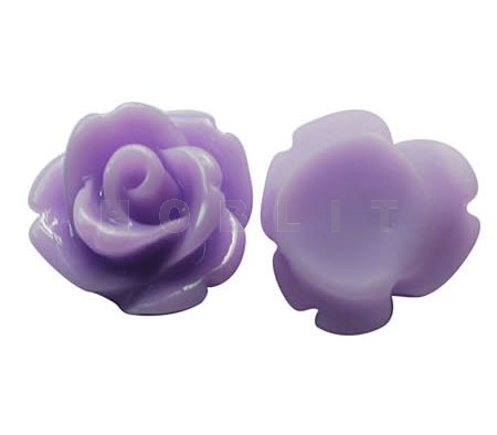 1x Roosje Cabochon Lilablauw