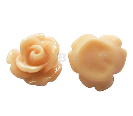 1x Roosje Cabochon Licht Zalmroze