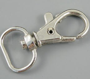 Lobsterslot/Sleutelhanger Donker Zilver