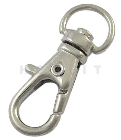 Lobsterslot/Sleutelhanger Donker Zilver