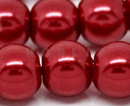 Snoertje Glasparel 8 mm Rood