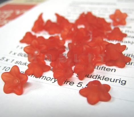 Frosted Bloemetje Rood