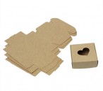Display sieraden vouwdoosje - naturel met hartje