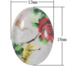 1x Glazen Cabochon 18 x 13 mm Ovaal