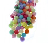 100x Mix Acryl Glanzende Kraal
