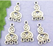 1x Ornament 1-3 Donker zilver