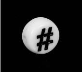 1x Letterkraaltje # Hashtag