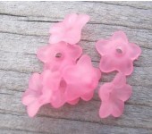 100x frosted bloemetje Roze
