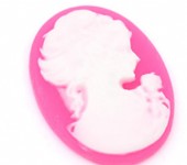 Camee Ovaal Roze wit