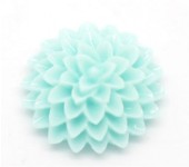 Cabochon chrysant Licht Turquoise