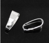 5 x Bedelhanger lichtzilver 11 mm