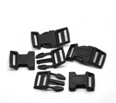 1x Kunststof Survival Buckle Zwart 29 mm