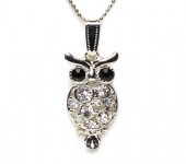 Ketting met strassbedel Uiltje