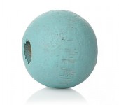 100 stuks houten kraaltjes Turquoise