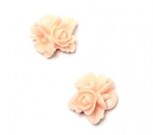 1x cabochon Licht Zalm