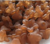 100x frosted bloemetje Bruin