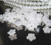 100x frostedbloemen Wit