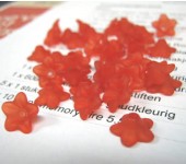 100x frosted bloemetje Rood