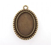 Cabochon Hanger Brons 25 x 18 mm