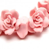1x Fimo roos Pastel Roze 3 cm