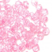 9 gram Transparant facet kraaltje roze