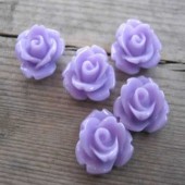 1x Cabochon Roosje Lilablauw