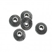 10x Spacerkraaltje Donker Zilver Disc